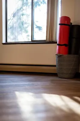 a stack of red solo cups in a room with a window at Singing Pines in Marla Bay - Walk to Lake in Glenbrook