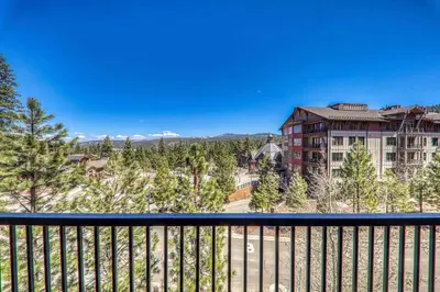 a view from the balcony of a resort at Northstar Lodge 306 by East West Hospitality in Truckee