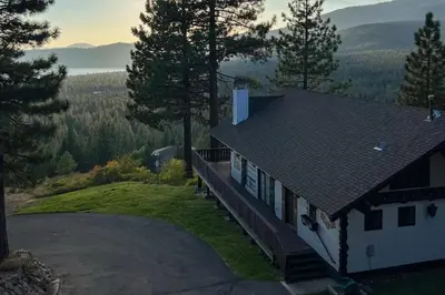 a house on a hill with a view at The Garden Haus in Incline Village