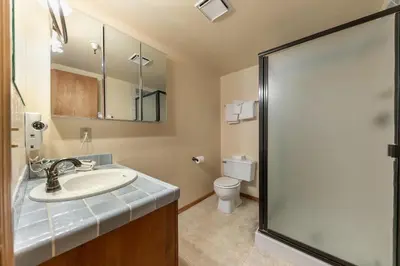 a bathroom with a sink and a toilet at 154 Bldg D townhouse in Truckee