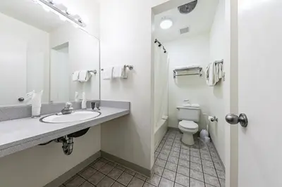 a bathroom with a sink and a toilet at 144 Bldg C condo in Truckee