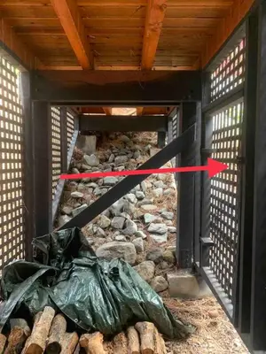 an inside view of a room with a pile of rocks at Idyllic Incline Village close to Lake Tahoe in Incline Village