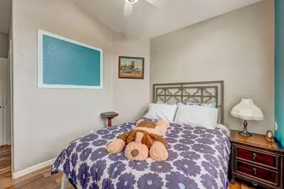 a bedroom with two teddy bears on a bed at Marina Escape-Lake-Family-Fishing-Casino in Sparks