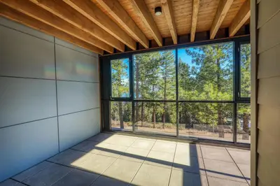 an empty room with a large window at Crystal Bay Retreat 204 condo in Crystal Bay