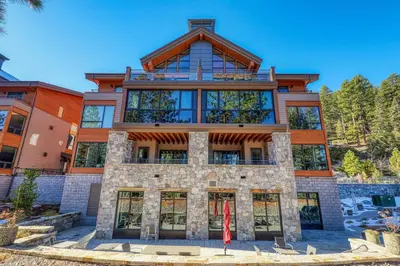 an image of a large house with glass windows at Crystal Bay Retreat 204 condo in Crystal Bay