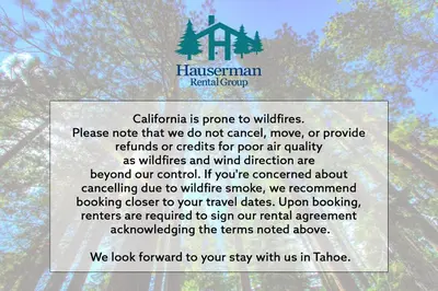 a sign with a picture of a tree at Tahoe Woods By Hauserman Rentals in Tahoe City