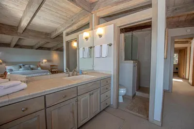 a bathroom with a sink and a toilet at Star Harbor # 8 By Hauserman Rentals in Tahoe City