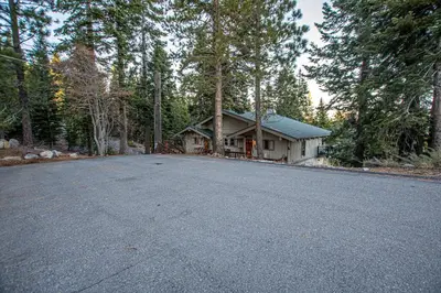 a house in the middle of a road at Weathertop By Hauserman Rentals in Tahoe City