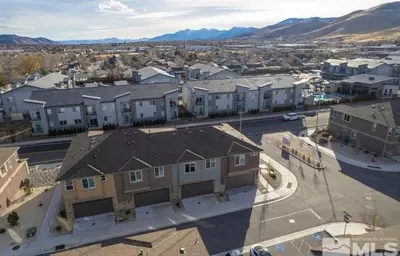 an overhead view of a city with houses and a street at Local 3BD 3BA with WiFi Parking in Carson City