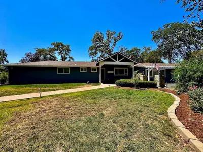 a home with a blue house at Peaceful Country Getaway Near Casino Shopping in Placerville