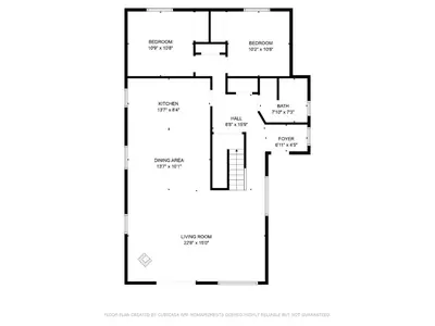 a floor plan of a house at Hearthlight Cabin at Tahoe Donner by Tahoe Getaways - Pet-Friendly 3BR w Guest Suite in Truckee