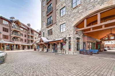 an empty street in a town with buildings at Northstar Ski-InandOut Condo with Resort Amenities! in Truckee