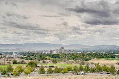 a view of a city with trees and buildings at 2 Mi to Dtwn Reno and UNR City-View Townhome! in Reno