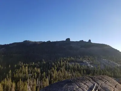a view of a mountain with trees on it at Kirkwood On Meadow 3br 1 ba in Kirkwood