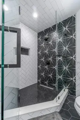 a bathroom with a shower with a glass door at OctaFarmRetreat - Gateway To Sequoia Natl Park in Visalia
