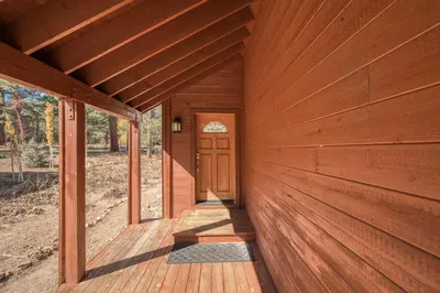 a wooden exterior of a house with a door at Sparrow's Rest by Tahoe Getaways - Pet-Friendly 3BR in Tahoe Donner w HOA in Truckee