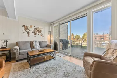 a living room with a couch and a table at TKC0693- Keys Dream townhouse in South Lake Tahoe