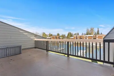 a balcony of a house with a fence at TKC0693- Keys Dream townhouse in South Lake Tahoe