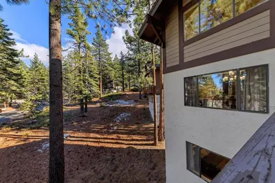 a house with a view of a forest at 1192 Timber Lane home in South Lake Tahoe
