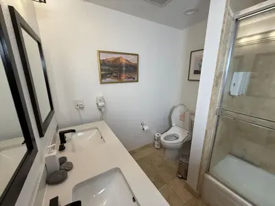 a bathroom with a sink and a toilet at Family Ski Getaway in Kirkwood