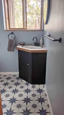 a bathroom with a sink and a mirror at Casa Manzanita in Midpines! 26 miles to Yosemite! in Midpines