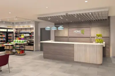 a store with a counter in a store at Home2 Suites By Hilton Fresno Northwest in Fresno