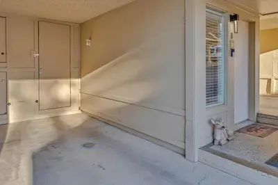 a teddy bear sitting in the corner of a room at Incline Village Views - Pellet Stove Deck in Incline Village