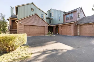a house with two garages and two garage at Lodges 1123 in Mammoth Lakes