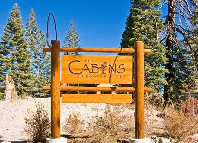 a wooden sign for the calerns storage fires at Cabins 21 in Old Mammoth