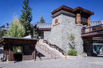 a building with a staircase in front of it at Village 1402 in Mammoth Lakes