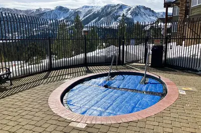 a trampoline in the middle of aroundscribedscribedscribedscribedscribedscribed at Eagle Run 107 in Mammoth Lakes