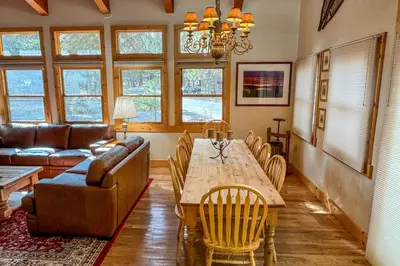a living room with a table and a couch at 1225 Gold Bend in Truckee