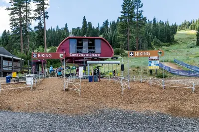 a park with a playground with a play structure at 1225 Gold Bend in Truckee