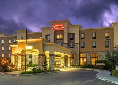 a rendering of the front of a hotel at Hampton Inn & Suites Sacramento-Elk Grove Laguna I-5 in Elk Grove