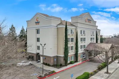 an aerial view of a building at Comfort Suites Clovis - Fresno in Clovis