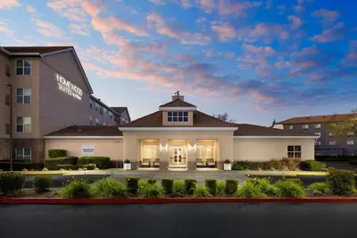 a rendering of a hotel building at Homewood Suites by Hilton Sacramento/Roseville in Roseville