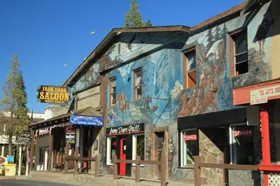 an old building on a street in a town at Lovely Mountain Lake Chalet by Yosemite: Equipped! in Groveland