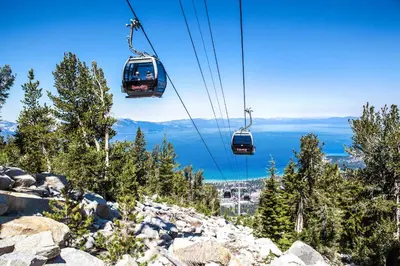 a group of gondolas flying over a mountain at Zalanta 328 - HVH3 in South Lake Tahoe