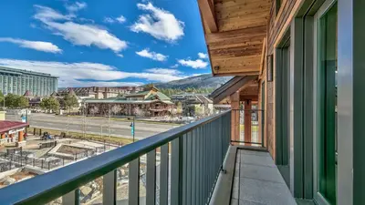 a balcony with a view of a town at Zalanta 325 in South Lake Tahoe