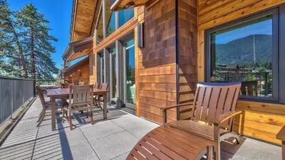 a deck with chairs and a table on a house at Zalanta 317 in South Lake Tahoe
