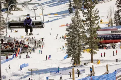 a group of people skiing on a ski slope at Silver Star Retreat in Ponderosa Fairway Estates