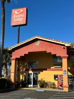 a store with a sign for a corona motel at Econo Lodge Inn & Suites Lodi - Wine Country Area in Lodi