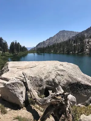 a large rock next to a body of water at Winnedumah Hotel in Independence