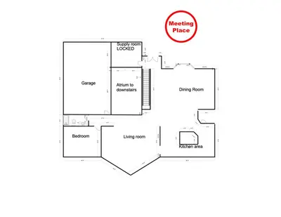 a floor plan of a house at Beautiful 3500sf Lake Tahoe Home W/ Open Layout in Zephyr Cove