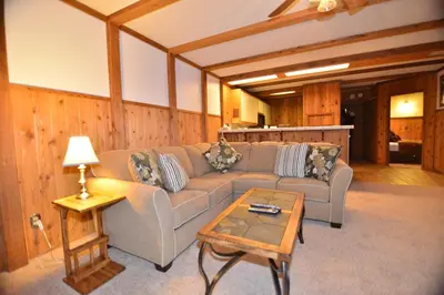 a living room with a couch and a table at 1849 #308 in Mammoth Lakes