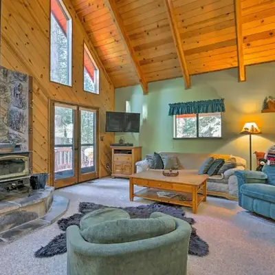 Camp Connell Cabin with Deck in Big Trees Village!
