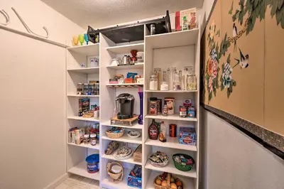a refrigerator with lots of food inside of it at Spacious Wine Country Home 1 Mi to Downtown Lodi! in Lodi
