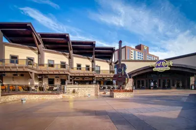 a large building with a hotel prefix sign on it at Country Club Retreat in South Lake Tahoe