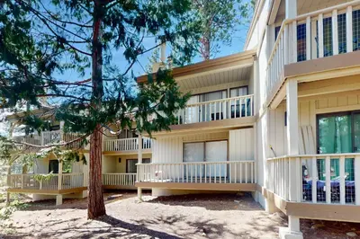 an exterior view of a building with balconies at North Lake Loft in Kings Beach