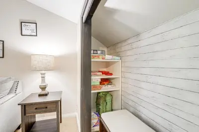 a room with a closet with a wooden wall at Pet-Friendly Jackson Wine Country Home with Pool! in Jackson